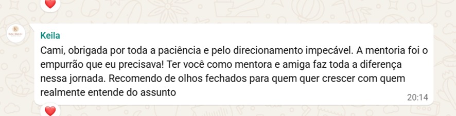 Depoimento de aluna do Desafio Primeira Cliente AV 3